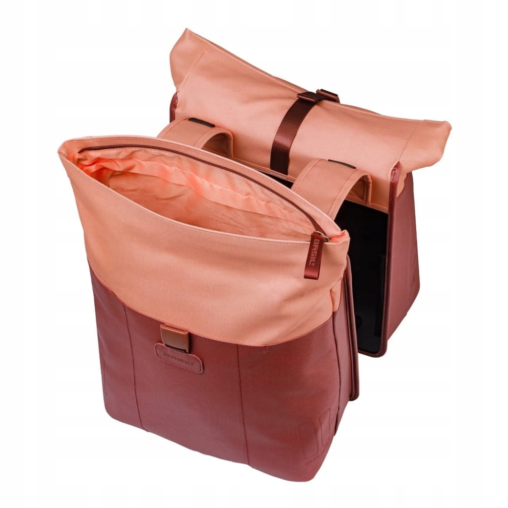 Brašna dvojitá Basil Vive Double Pannier Bag 28-35L burgundy/pink