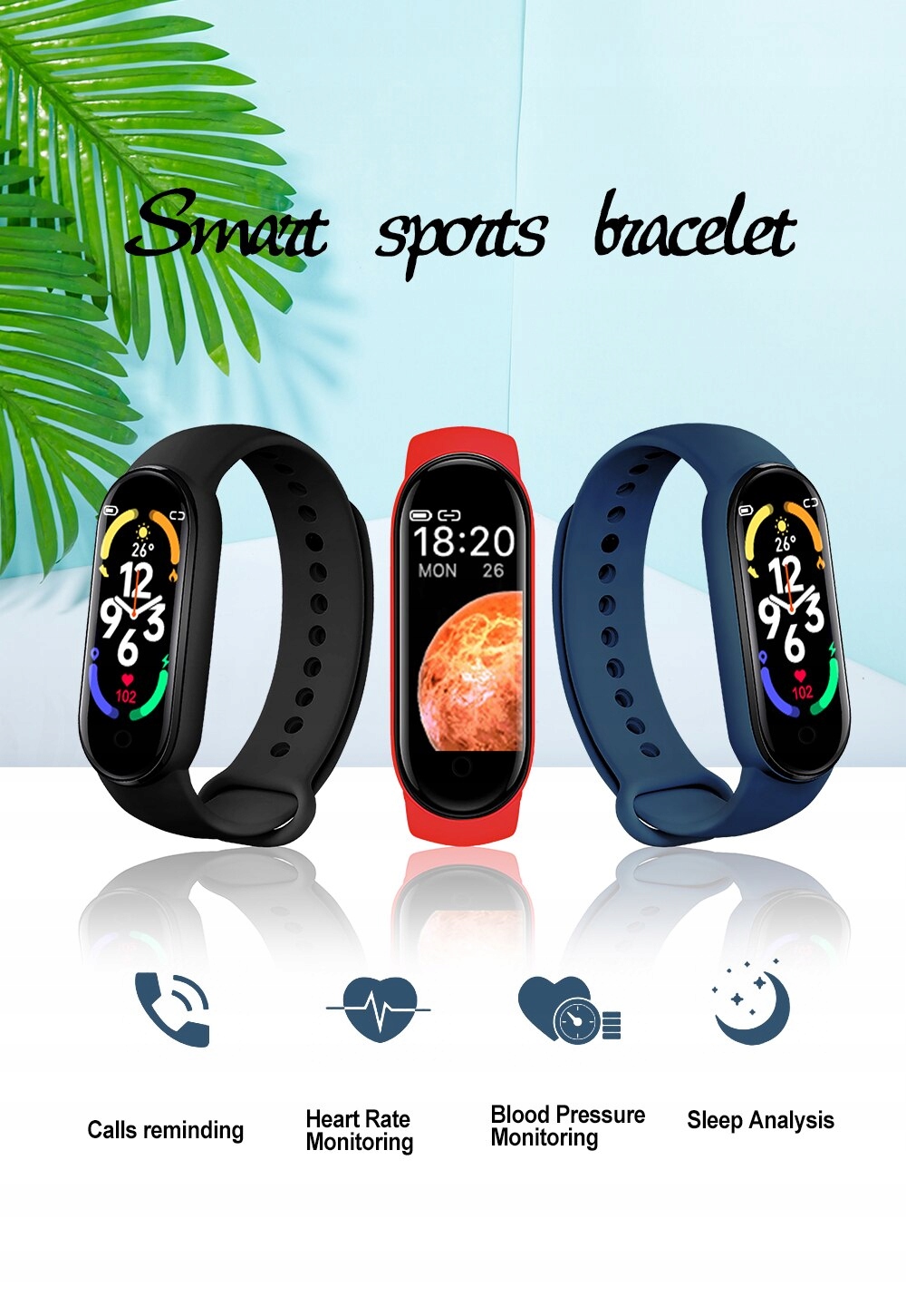 Smartband M7 OPASKA SPORTOWA czarna Marka Inna