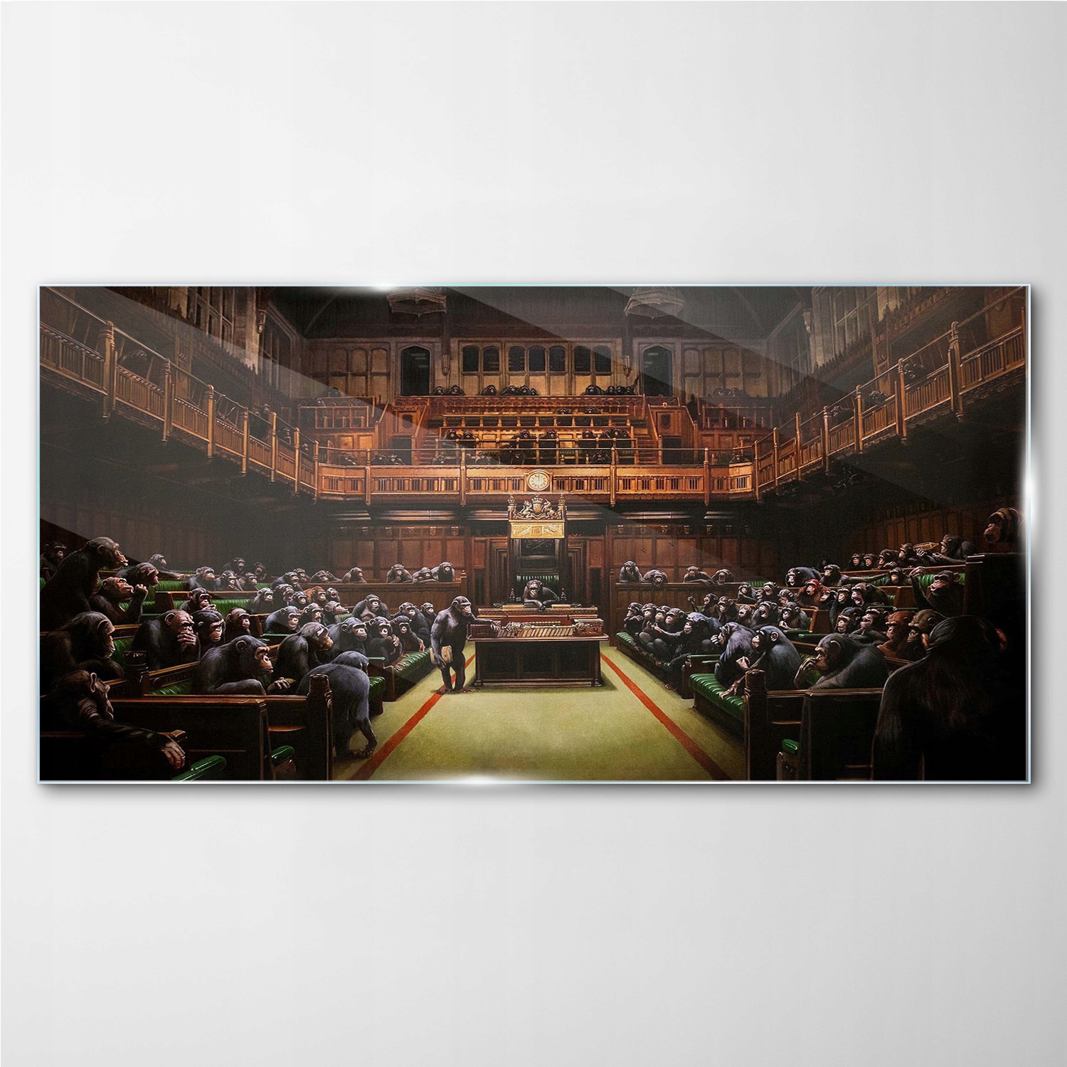 

Obraz z nadrukiem szklany Parlament Banksy 140x70