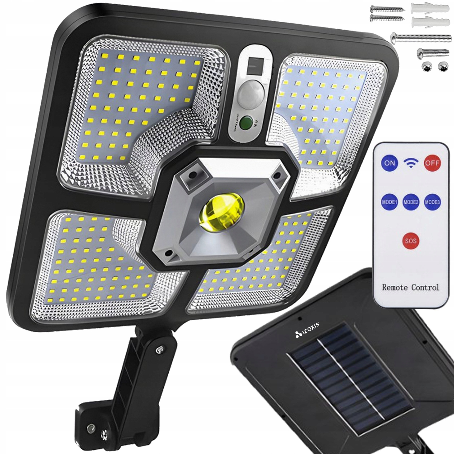 Solární Lampa s pohybovým senzorem do zahrady voděodolná s dálkovým ovládáním