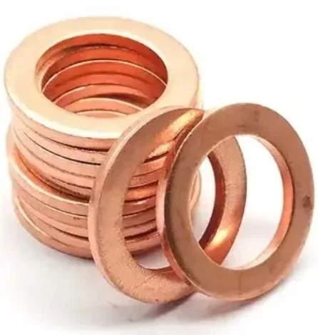 100x Podkładki Miedziane Cu 8x12x1 mm Uszczelki Zestaw Pl
