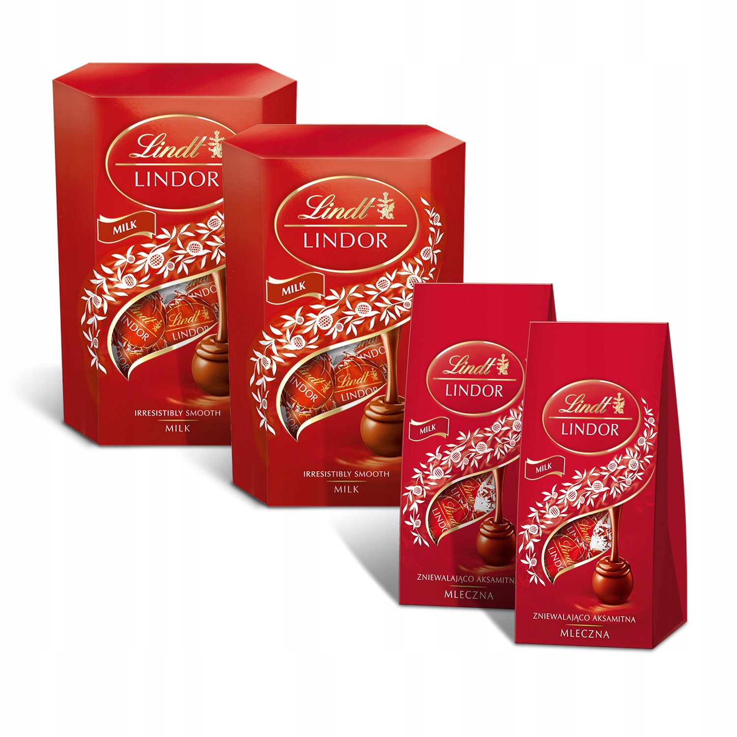 Zestaw pralin Lindt Lindor czekoladki mleczne czekolada mleczna 600g