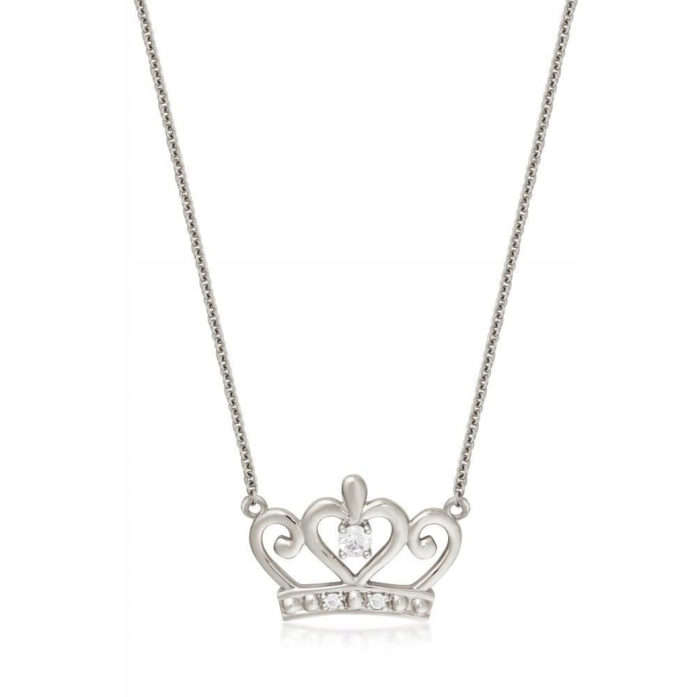 Disney Metal Precious Náhrdelník s korunkou princezny "Sterling Silver"