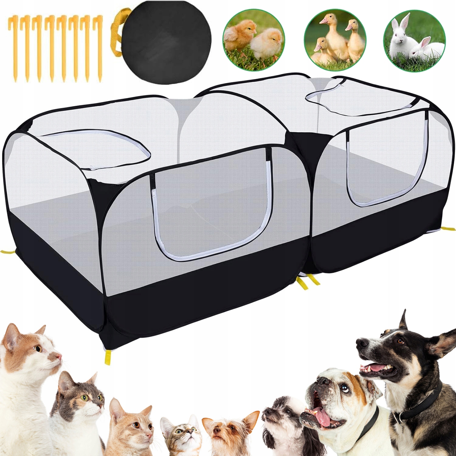 Levně Kotec Pro Psa Kočku Skládací Klec Pelíšek Přenosná Ohrada