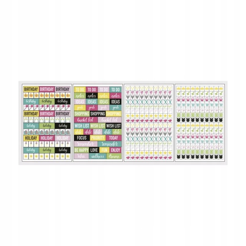 NAKLEJKI RAYHER - MY PLANNER WESOŁE SŁOWA I IKONY