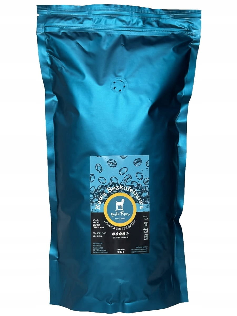 Káva bez kofeinu Kolumbie 1 kg, 100% arabica, málo kyselá, lahodná