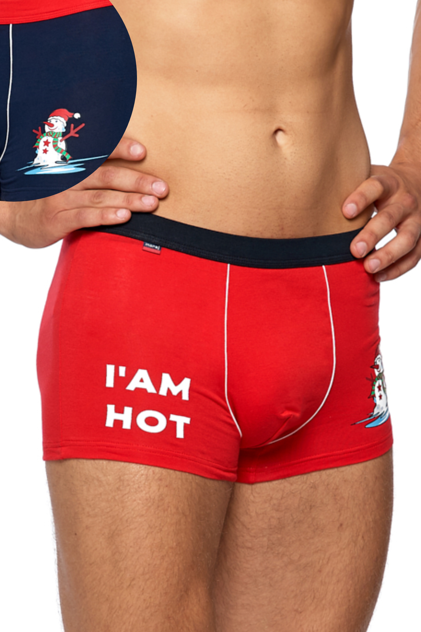 

Śmieszne bokserki bałwanek I`m hot, prezent, L