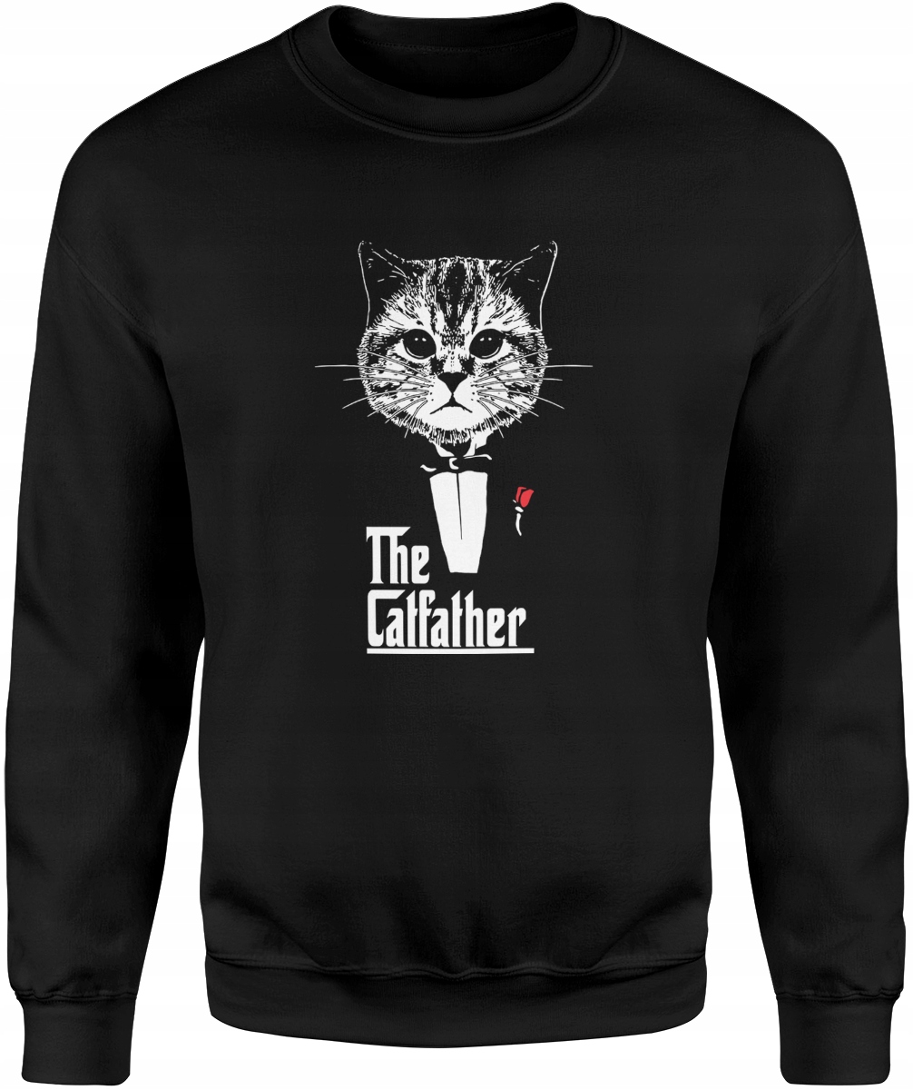 

Kot Bluza Z Kotem Męska Z Nadrukiem Śmieszna R. XL