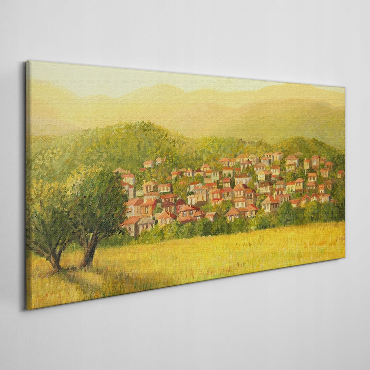 

Obraz płótno Drzewa miasto góry przyroda 140x70 cm