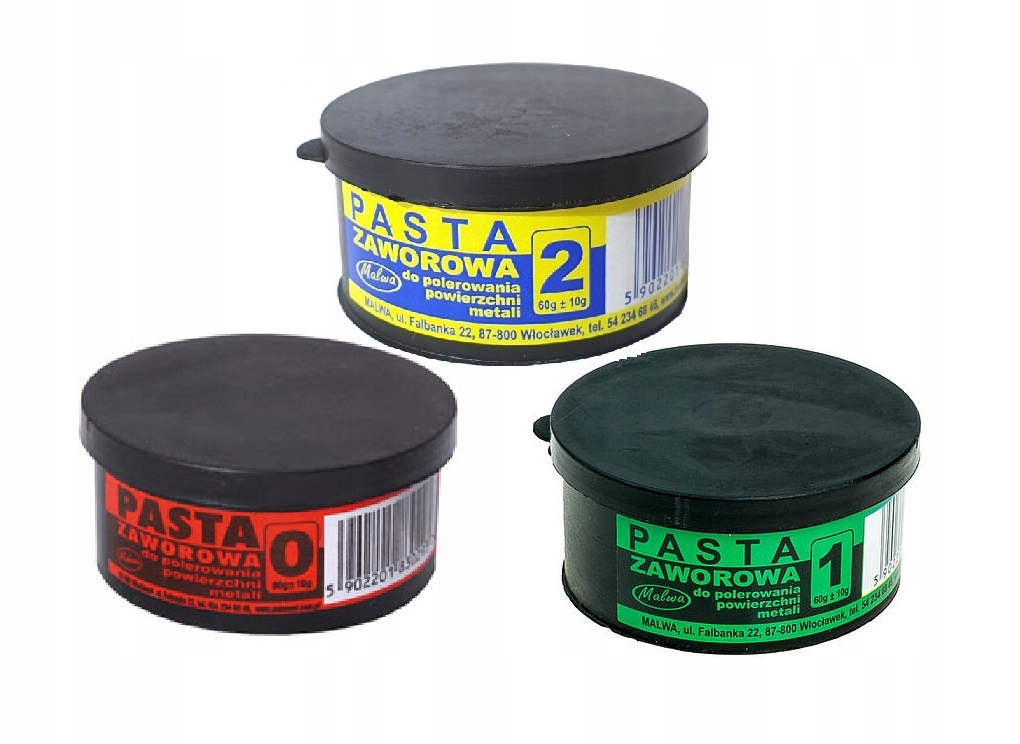 ZESTAW PAST DO DOCIERANIA ZAWORÓW POJEMNIK 3X60G