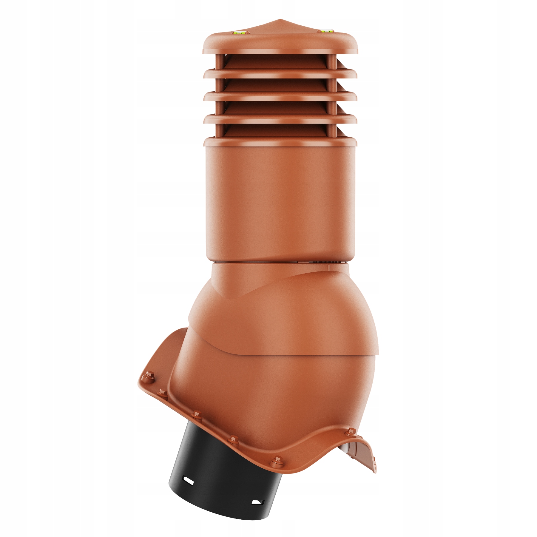 větrací komín Izolovaný Smart fi150 pro vlnitou desku Cihlový 8004