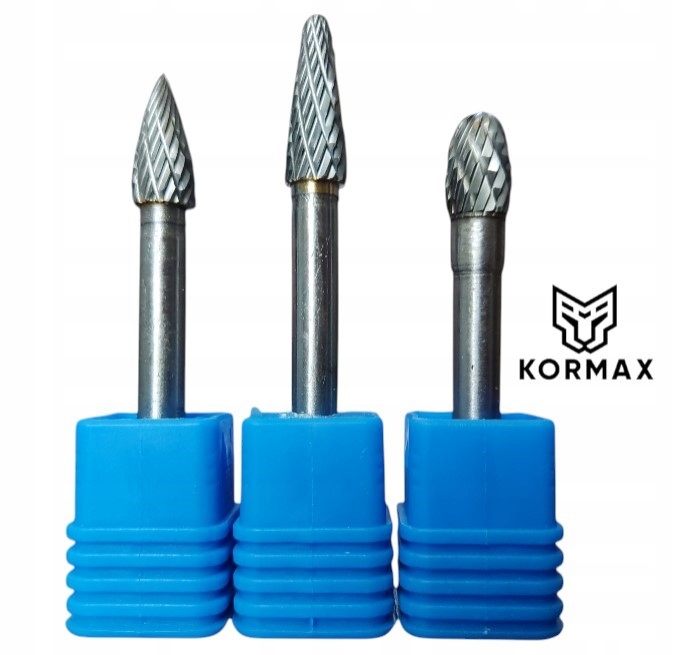 Fréza pilník vysokorychlostní rotační 8 mm na kov s karbidem Set 3ks