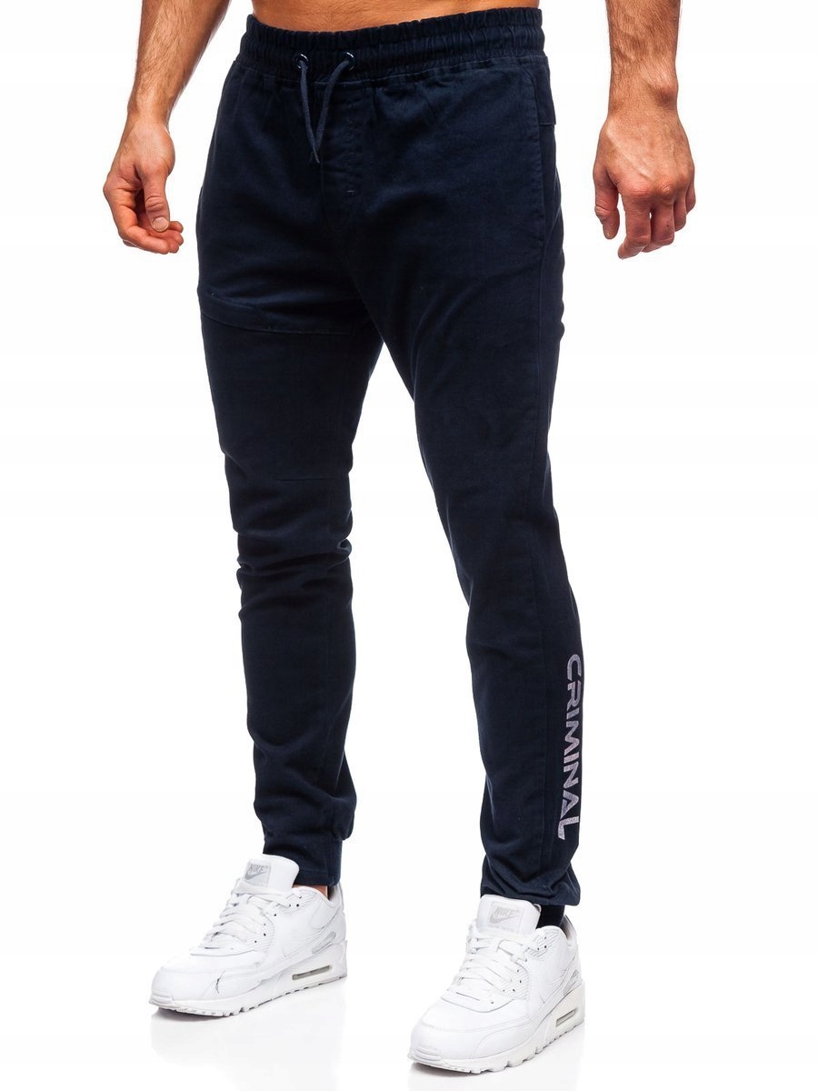 

Spodnie Męskie Joggery Granatowe B11119 Rozmiar_m