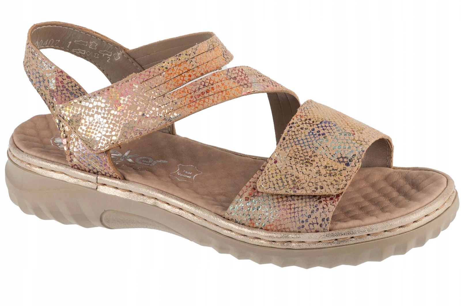 Rieker Sandals [36] Dámské sandály Nubuk Béžová