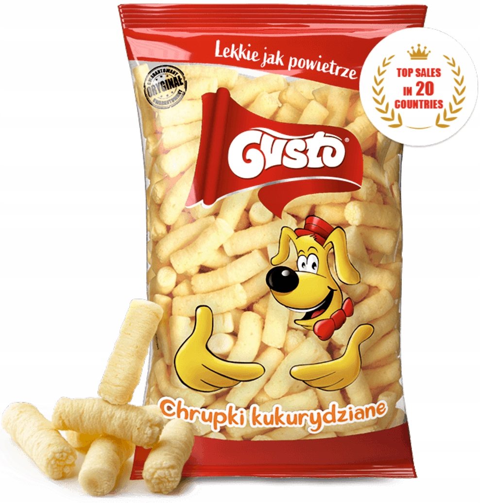Gusto chrupki kukurydziane Naturalne lekko solone 85g zestaw 26szt