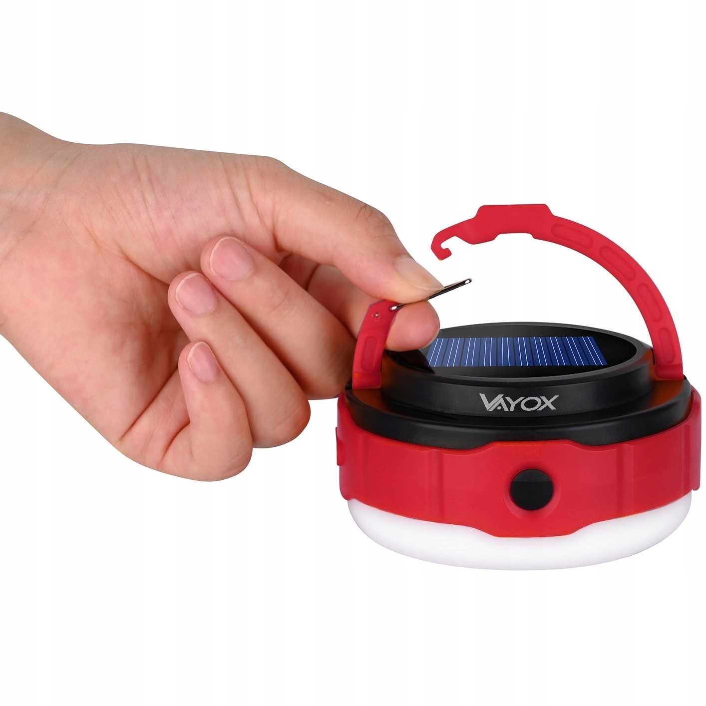 LAMPA KEMPINGOWA TURYSTYCZNA LATARKA SOLARNA VAYOX Materiał ABS