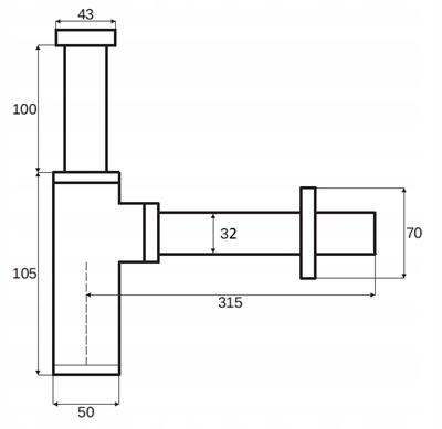 VELDMAN OKRĄGŁY SYFON DO UMYWALEK Kod producenta 6915-HC