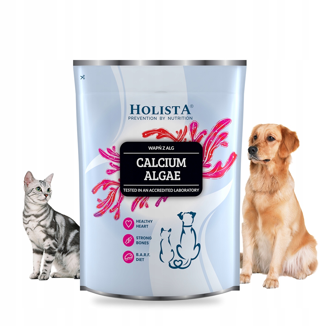 Holista Calcium Algae Wapń z Alg Suplement Diety Psa Kota Barf Magnez 600g
