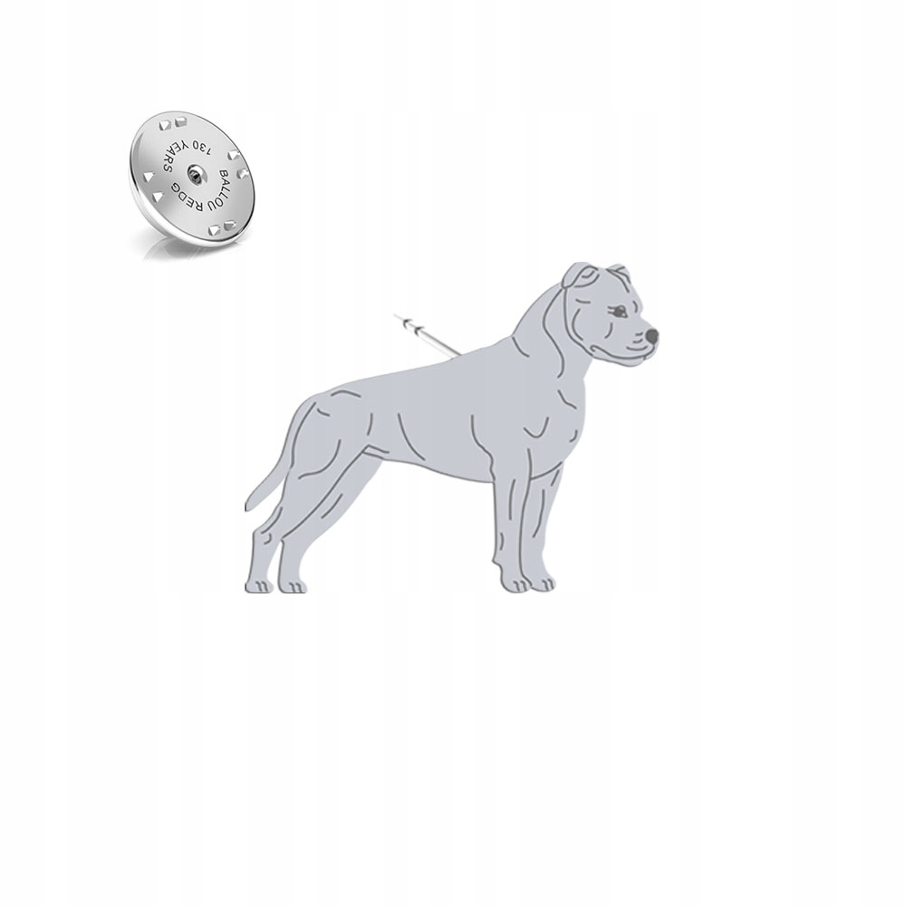 Odznak Stříbrná Amstaff 925 Dárek Šperky Dedikace Bonus