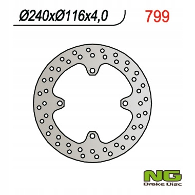 Ng Zadný Brzdový Kotúč Kawasaki Kx 125/250 (03-08), Kxf 250 (04-19), 450