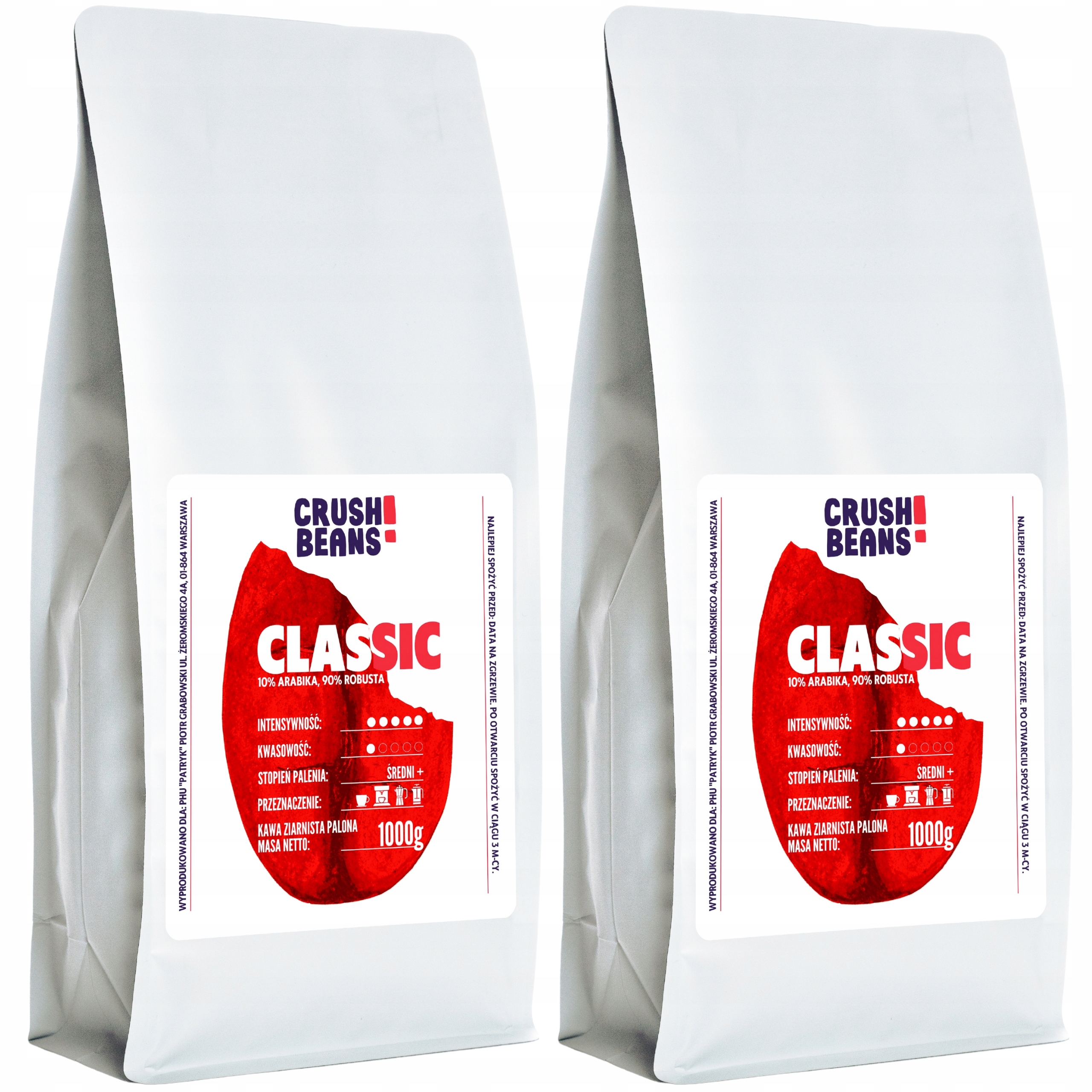 Levně Mletá káva 2 kg Classic Crush Beans Set