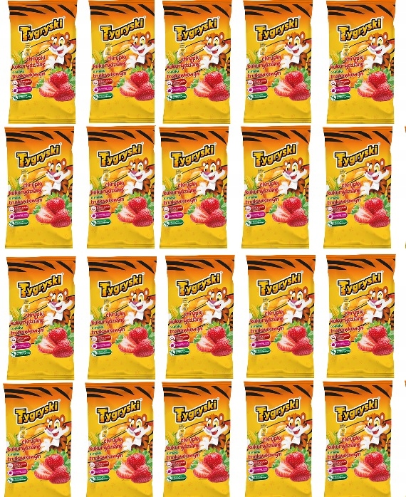 20x 70g Tygryski Chrupki truskawkowe Karton