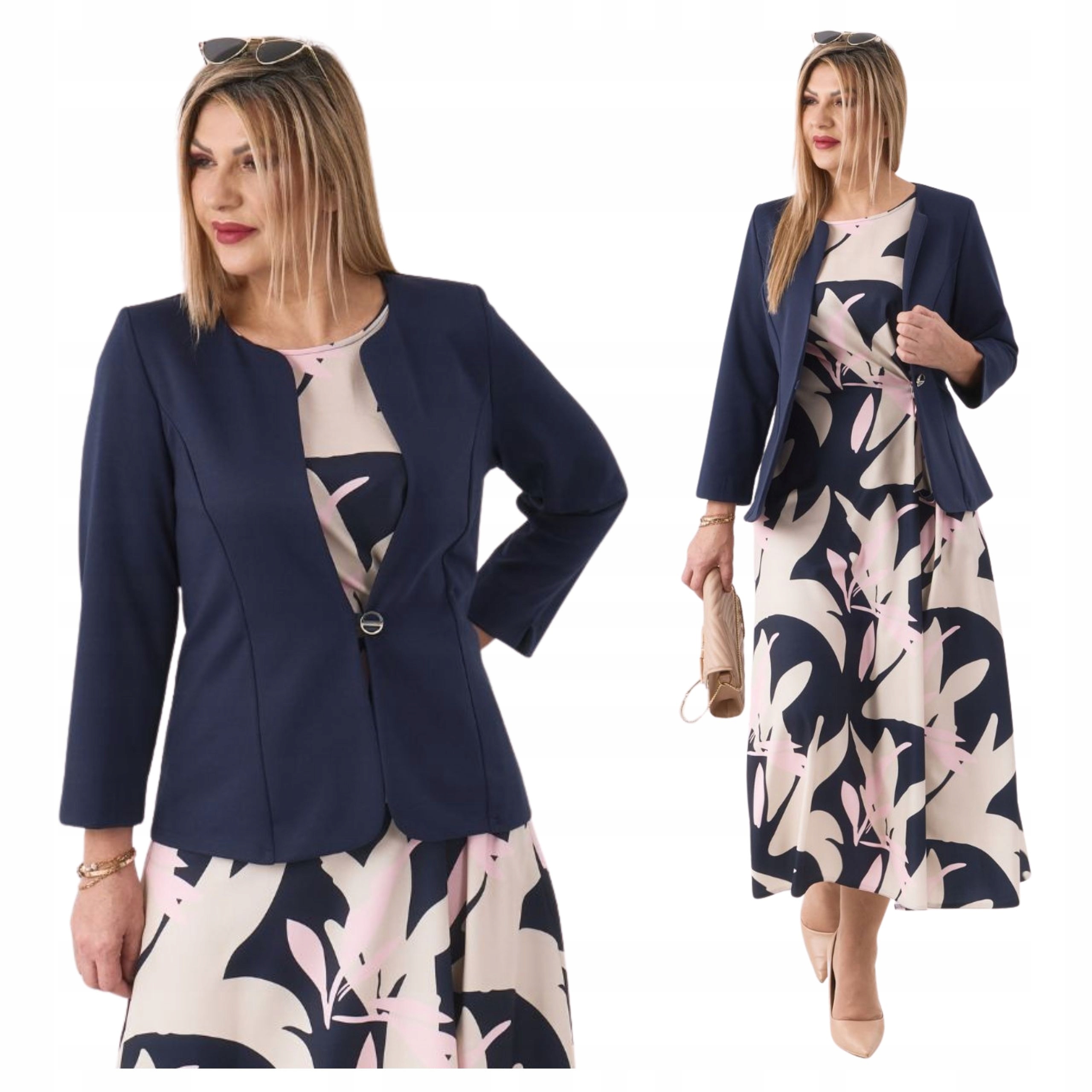 Żakiet Krótki Marynarka Polski Producent Duże Rozmiary Wizytowy