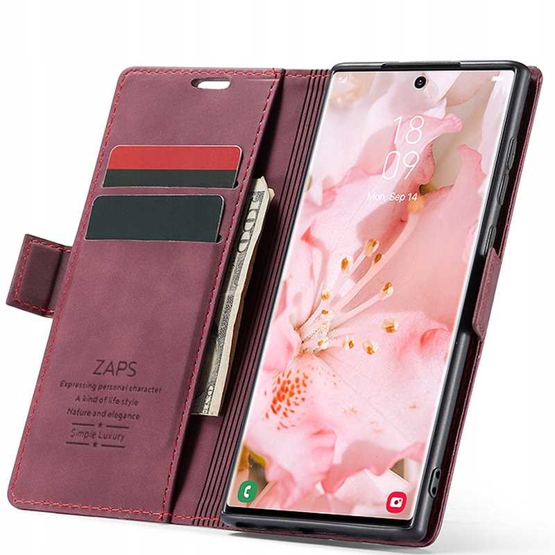 Spacecase Wallet Galaxy S23 Ultra třešňová barva