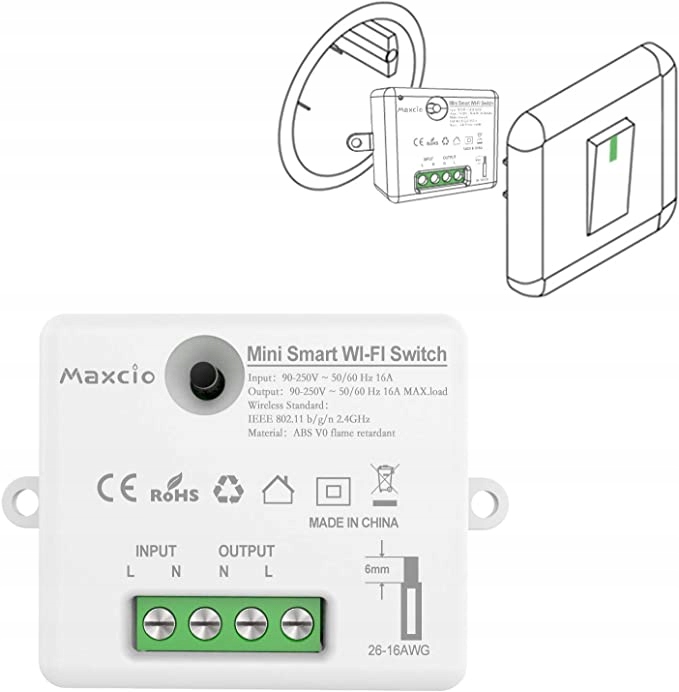 

Przełącznik Maxcio Smart Switch Maxcio WiFi