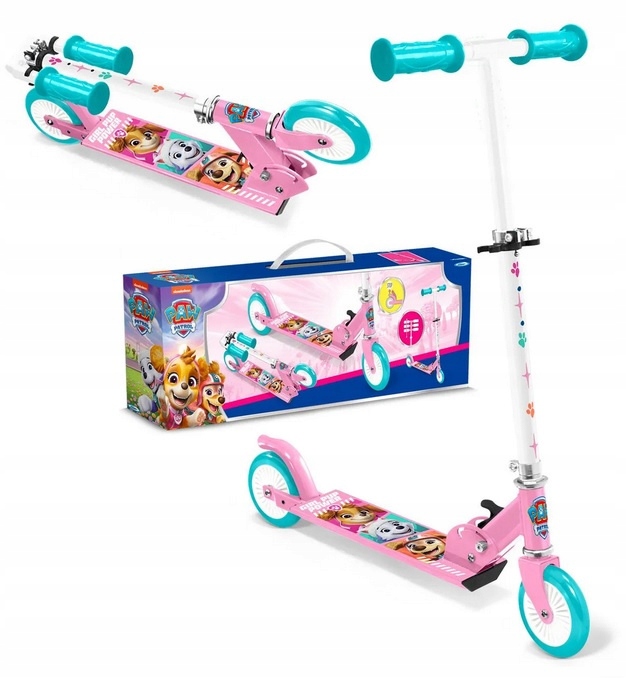 Hulajnoga dwukołowa dla dziecka Psi Patrol różowa składana