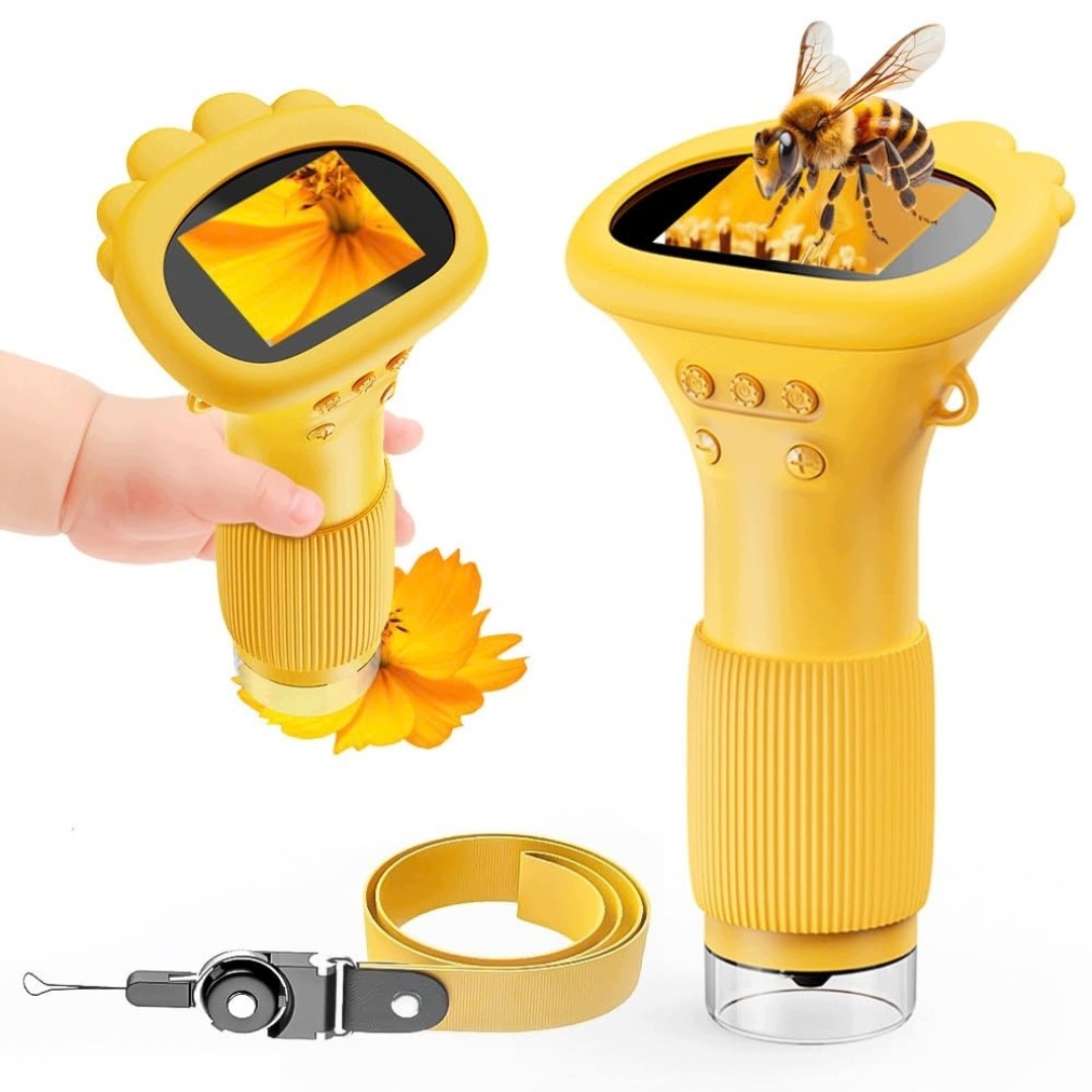 Digitální Mikroskop Pro Děti 1000X Obrazovka 2 Palce Led Usb Akumulátor