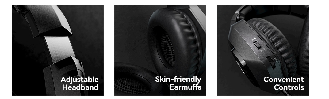 Słuchawki VOYEE gamingowe dla graczy LED Mikrofon Rodzaj słuchawek nauszne