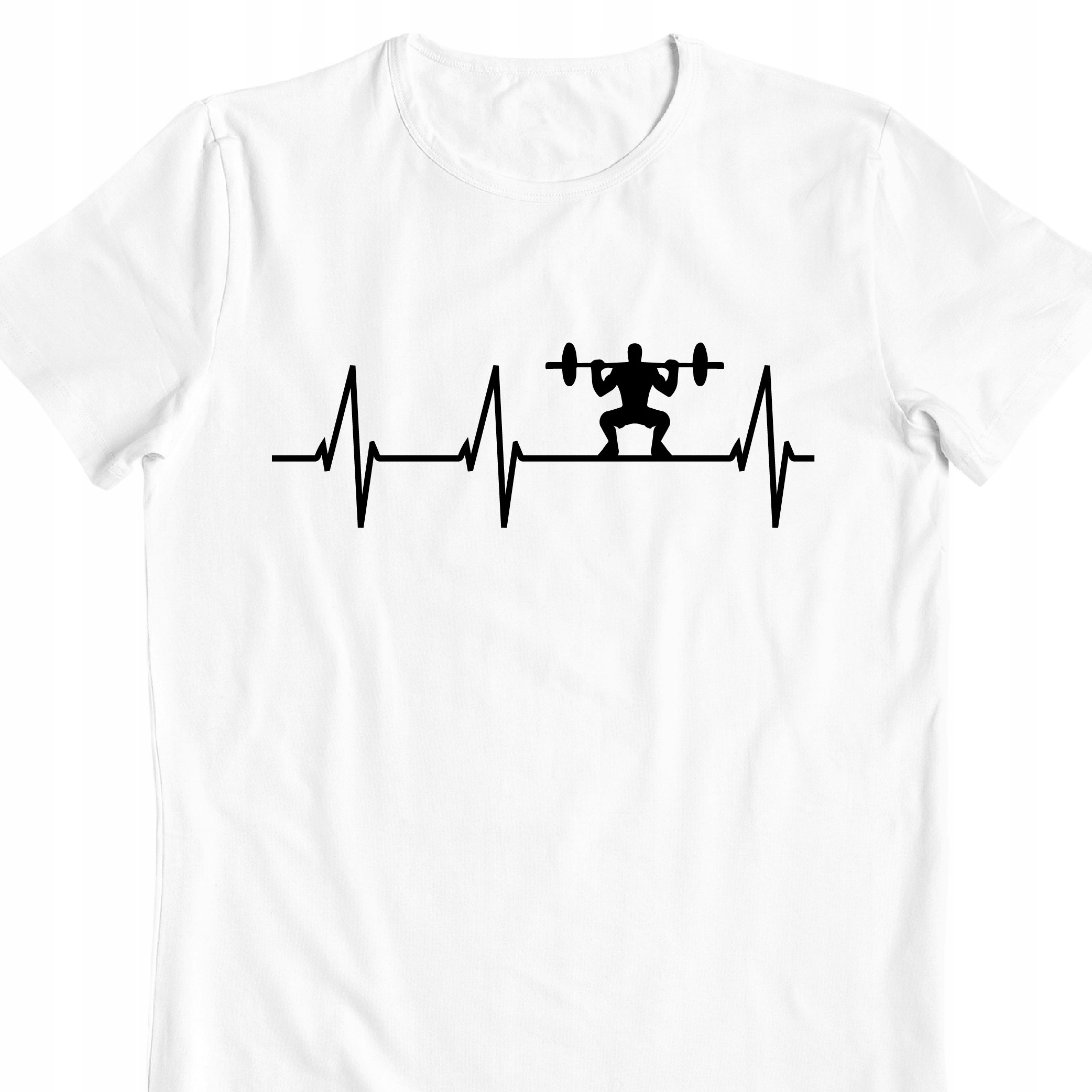 

Koszulka Na Siłownie Linia Życia Przysiad Trening