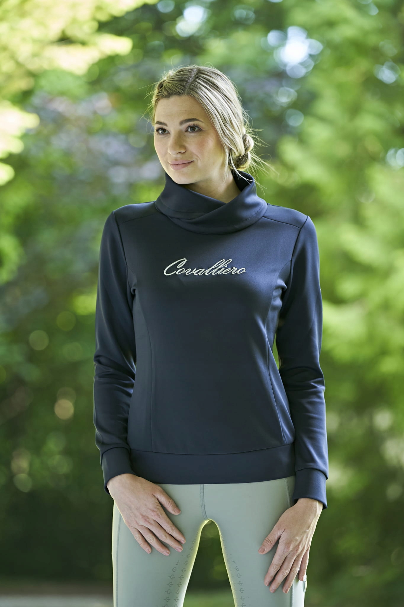 Covalliero Bluza damska S/s 2022 Granatowa Xs