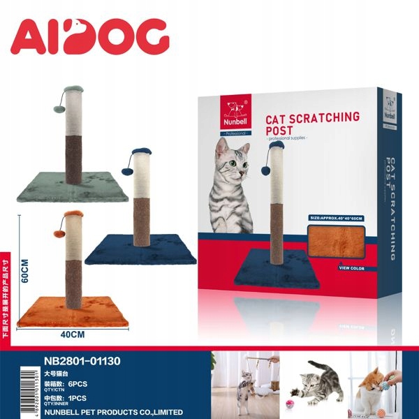 Levně Velký žebřík pro kočky s nakloněným sloupkem – pohodlí a zábava