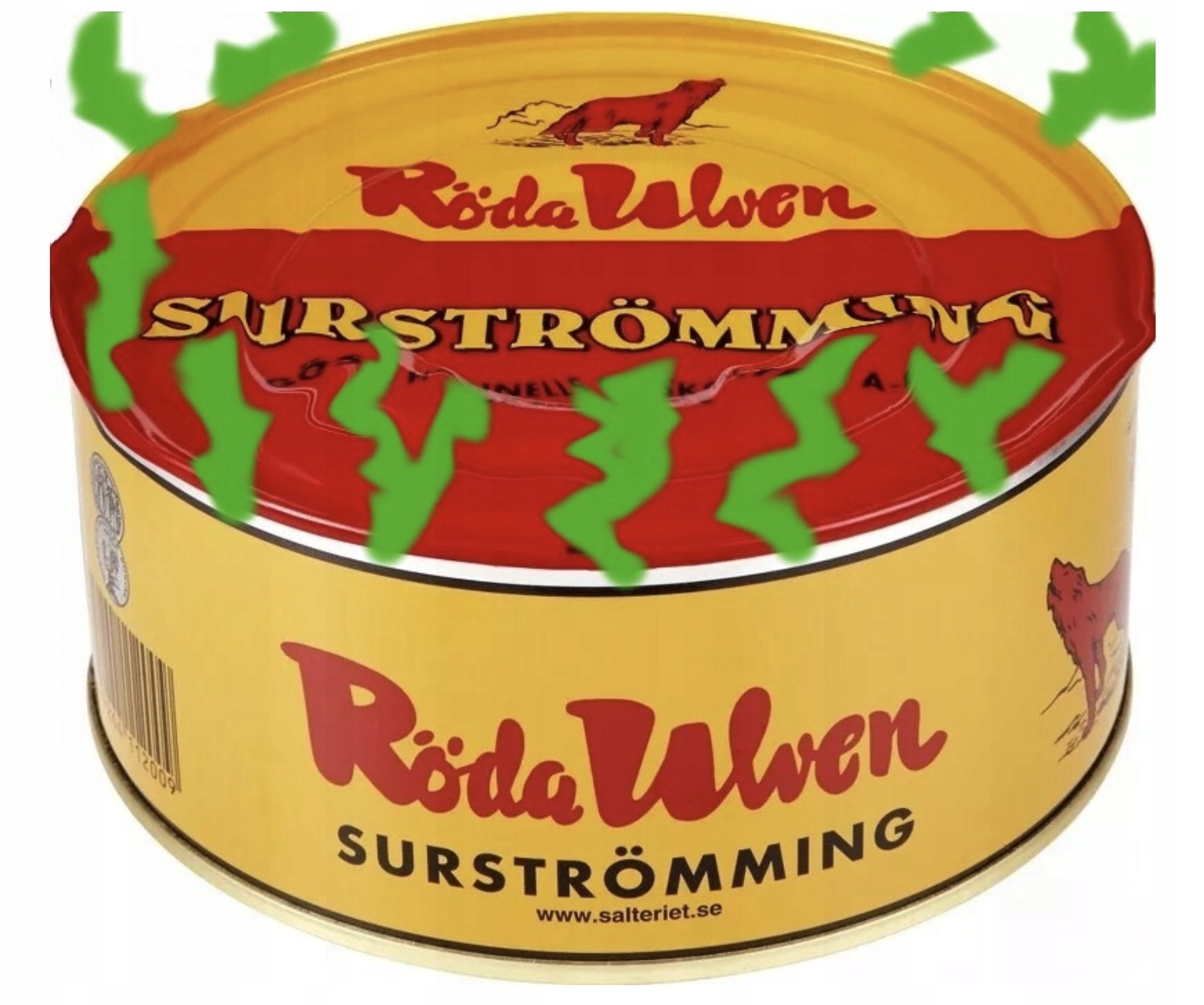 Szwedzki kiszony Śledź, Surströmming Roda Ulven, Duża Puszka 650g luty 2027