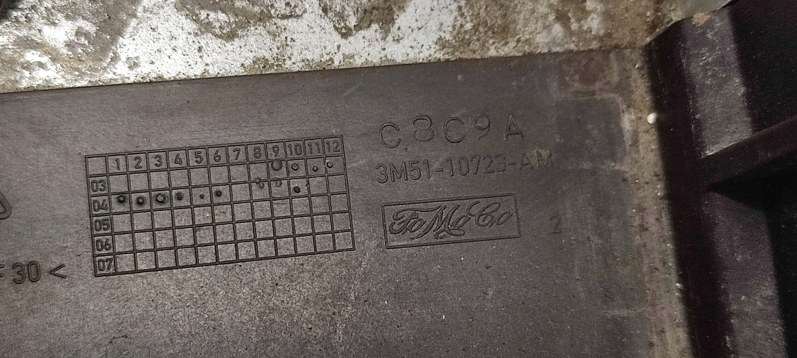 Gehäuse Blende Abdeckung akumulatora Ford C-MAX 1,6 16V