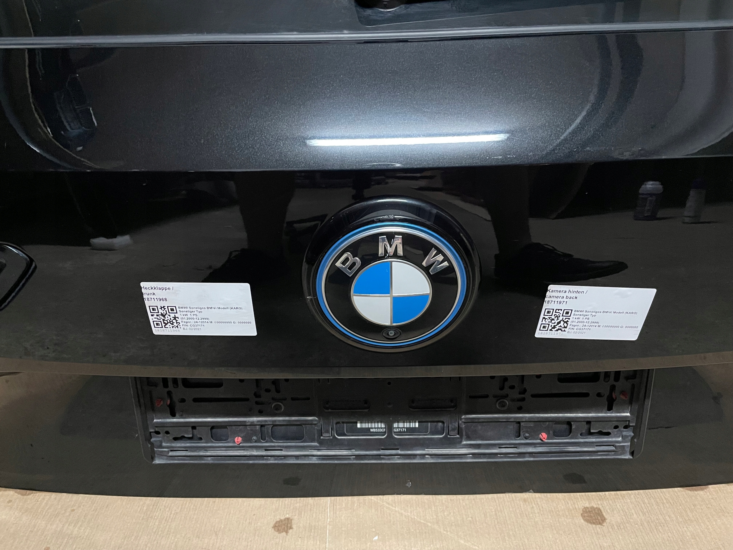 trunk door boot lights KAMERA complete BMW iX I20 475 BLACK SAPHIERE EU