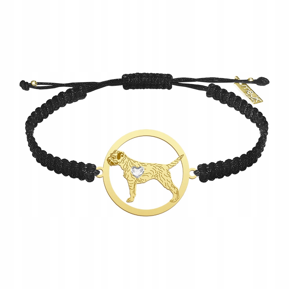 Zlatý náramek s teriérem 925 Šperky Makramé Gravírování Bonus