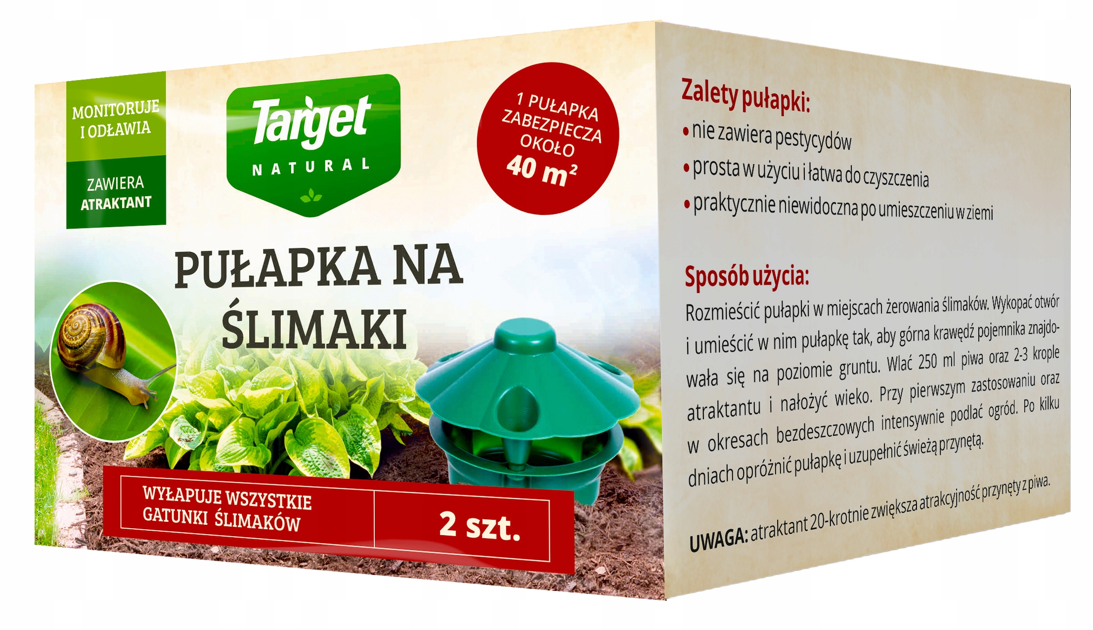 

Target Pułapka Na Ślimaki 2SZT Z Płynem Atraktant