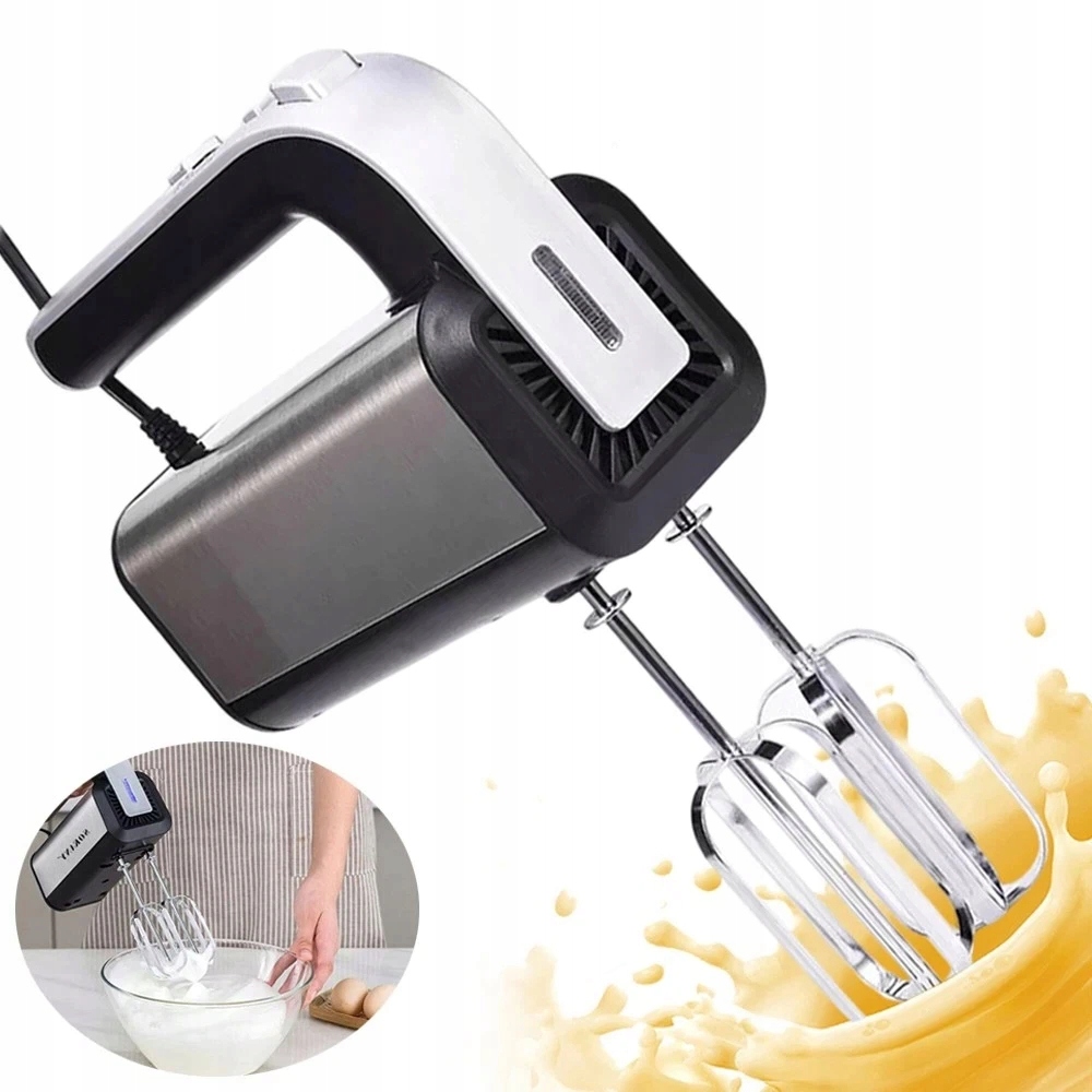 300W Ruční Robotický Mixér S 5 Rychlostmi, Funkce Turbo Pro Těžká Těsta