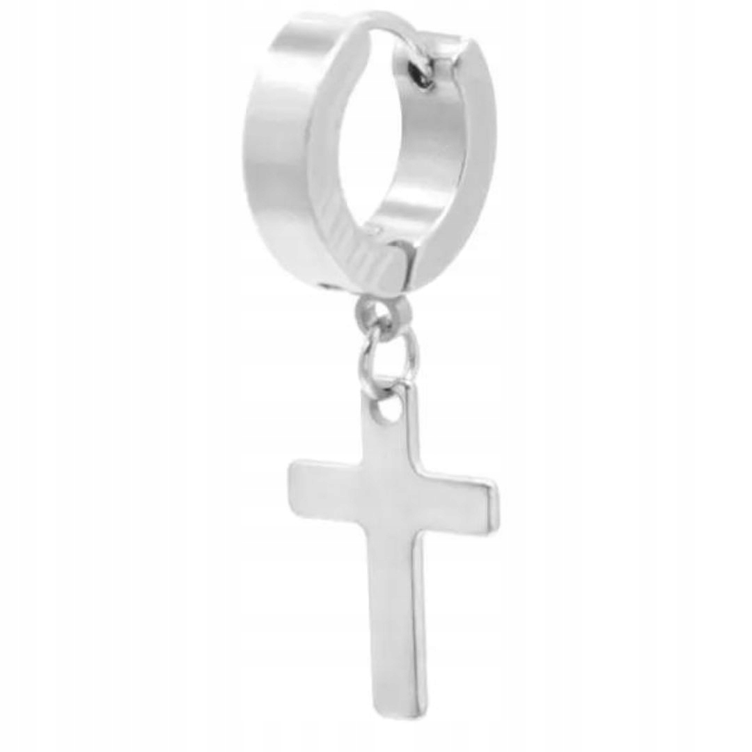 

Kolczyk męski do ucha huggie krzyżyk piercing