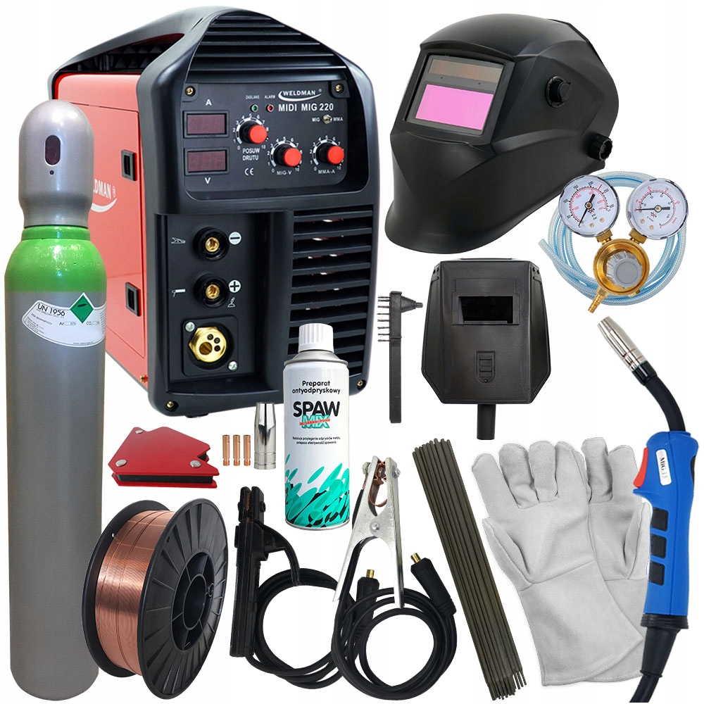 Migomat 220A зварювальний апарат MIG MMA WELDMAN MIDI mig 220