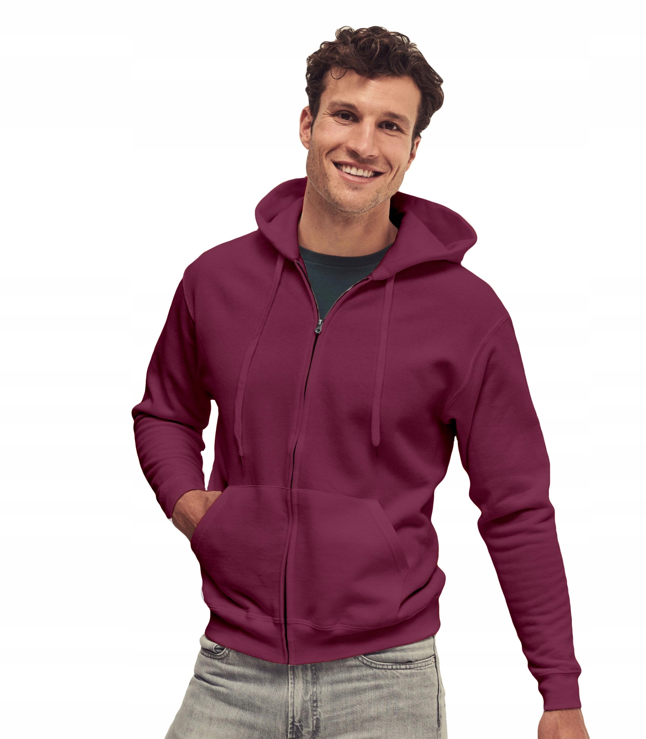 

Męska bluza rozpinana Fruit Klasyk burgund L