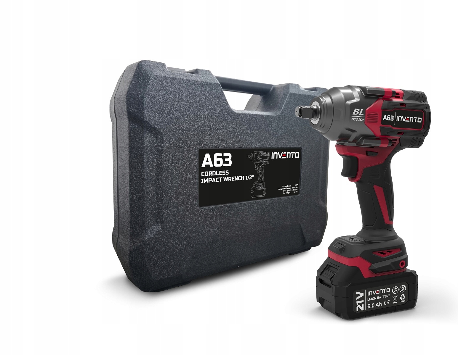 

Klucz udarowy akumulatorowy 1/2" Invento A63