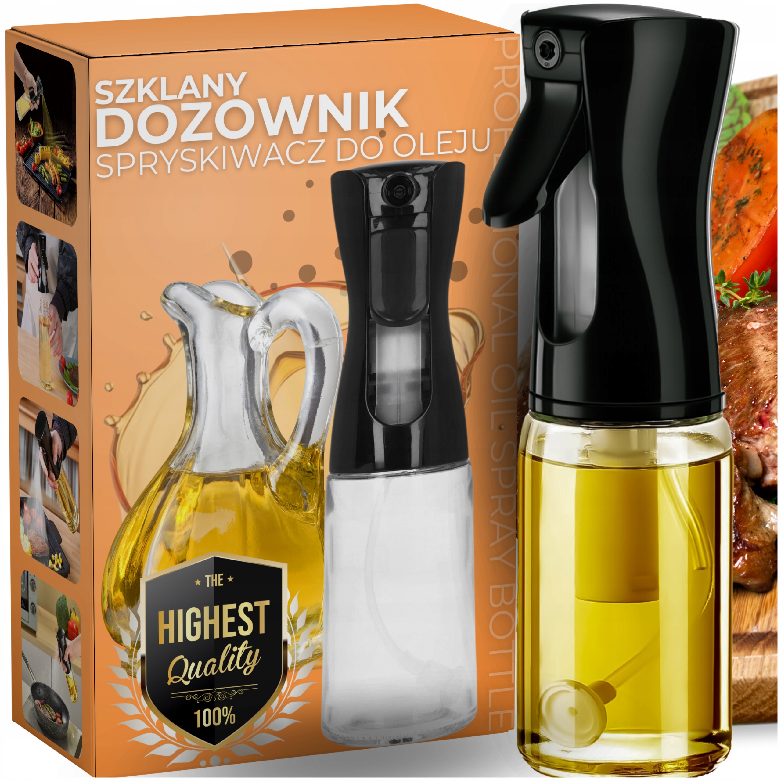 SPRYSKIWACZ DO OLEJU OLIWY OCTU DOKŁADNY ROZPYLACZ DOZOWNIK W SPRAYU 190 ml