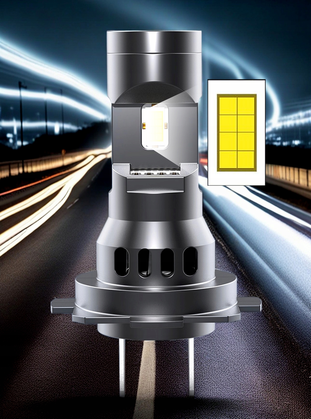 Żarówki H7 LED 2x Żarówka 1:1 CANBUS 6000K XENON WHITE NOWA GENERACJA CSP Typ żarówki H7