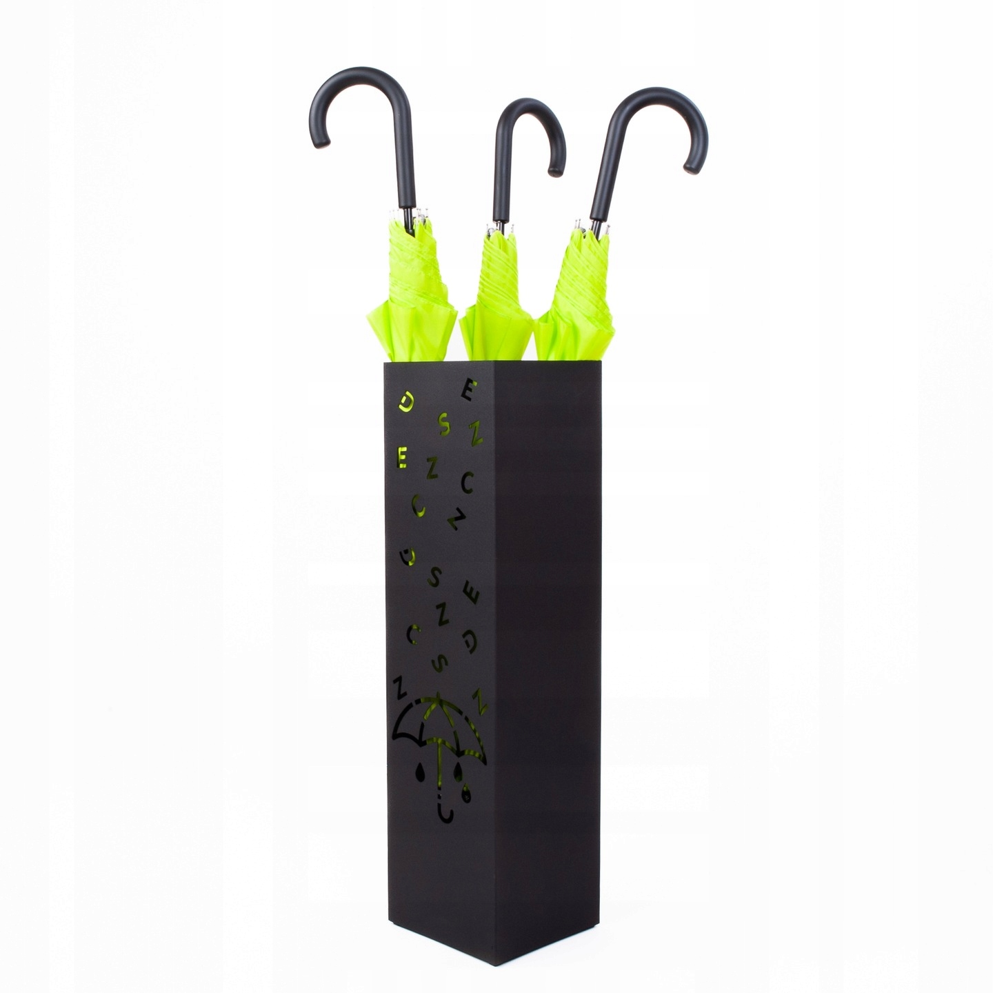 Stojan Na Deštníky Deštník Černý Kovový 2024 S Loftovým Odkapávačem