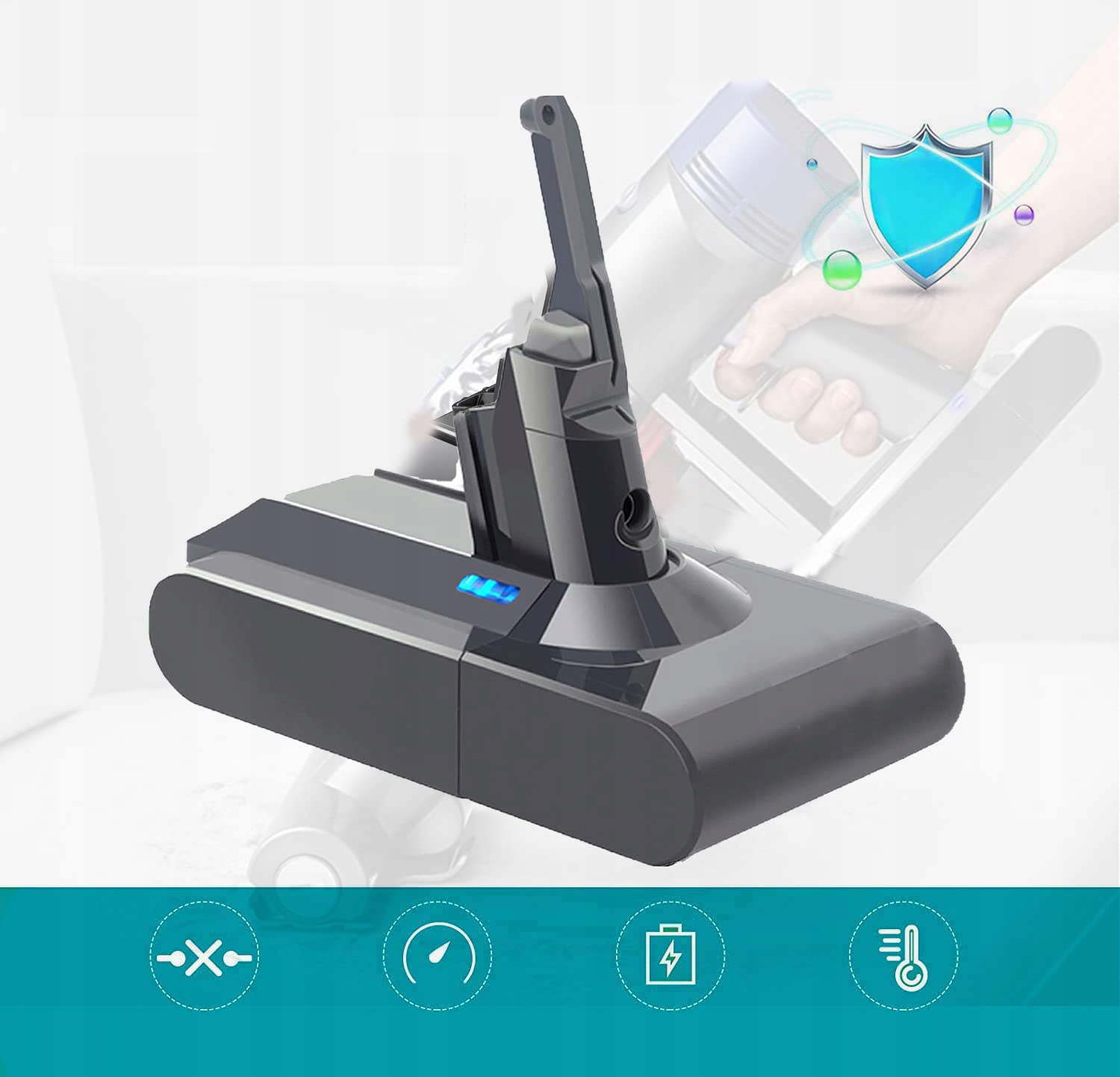 Bateria do Dyson V8 SV10 Animal Absolute 21.6V Pojemność akumulatora 4600 mAh