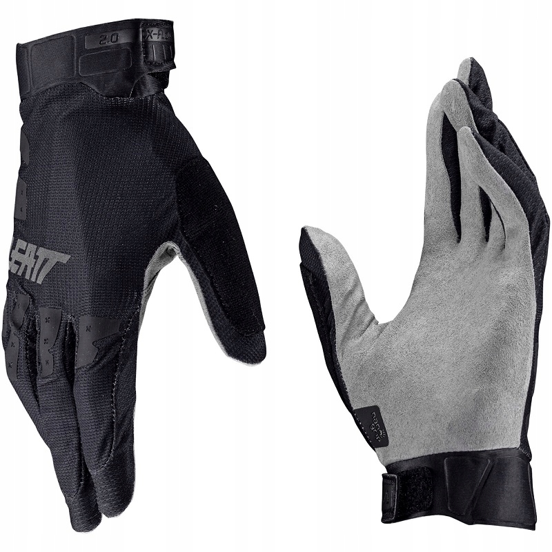 Cyklistické rukavice Leatt 2.0 X-Flow Enduro Mtb Dlouhé Prsty černá šedá M